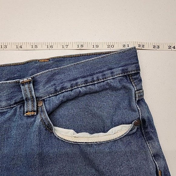 Blue Mountain Medium Wash Relaxed Straight Denim Mens Blue Jeans 44 x 30 - Picture 14 of 16